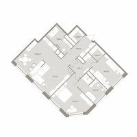 Планировка трехкомнатной(апартаменты) площадью 112.01 квадратных метров в “ЖК D'ORO MILLE (Доро Милле)”