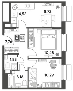 Планировка квартиры, ID 459441