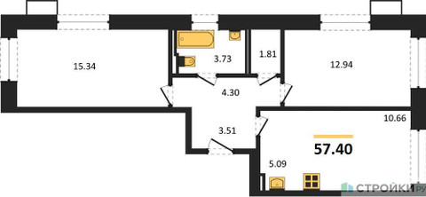 Планировка квартиры, ID 393817