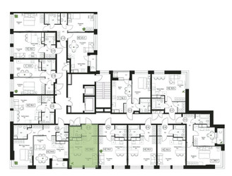 Планировка студии(квартира) площадью 28.8 квадратных метров в ЖК “ЖК Пушкино Град”