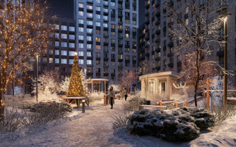 Двор в ЖК “Smart Garden”