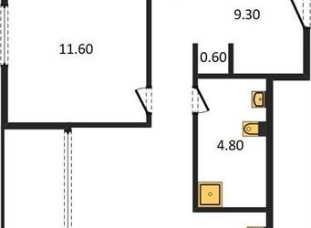 Планировка двухкомнатной(квартира) площадью 82.5 квадратных метров в ЖК “ЖК SHIFT (Шифт)”