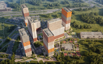 ЖК Митино Парк с высоты птичьего полёта