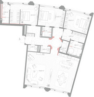 Планировка трехкомнатной(квартира) площадью 205.5 квадратных метров в “ЖК Николь”