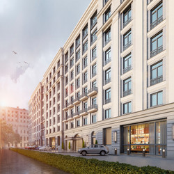 Планировка двухкомнатной(апартаменты) площадью 75 квадратных метров в ЖК “ЖК Софийский”