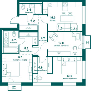 Планировка квартиры, ID 434768