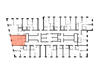 Планировка однокомнатной(квартира) площадью 41.6 квадратных метров в ЖК “ЖК 2-й Иртышский”