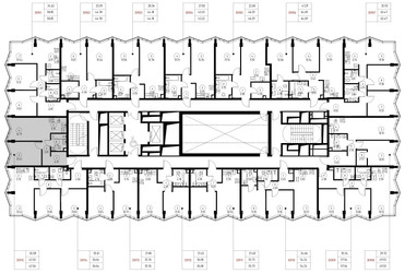 Планировка однокомнатной(квартира) площадью 42.6 квадратных метров в ЖК “Дом премиум-класса МИРА”