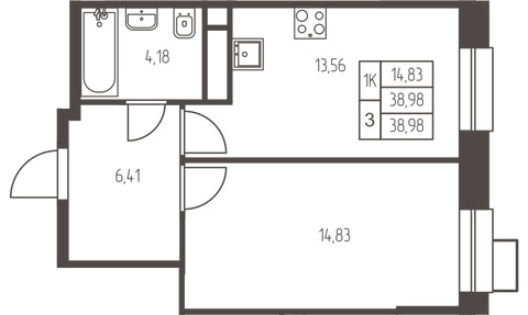 Планировка квартиры, ID 541288