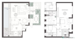 Планировка трехкомнатной(квартира) площадью 300.1 квадратных метров в “ЖК Тессинский, 1”