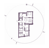 Планировка трехкомнатной(квартира) площадью 126.25 квадратных метров в “ЖК Дом Дау”