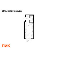 Планировка студии(квартира) площадью 24.4 квадратных метров в “ЖК Ильинские луга”