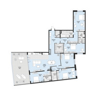 Планировка 4+ комнатной(квартира) площадью 267 квадратных метров в “Клубный квартал Садовническая 69”