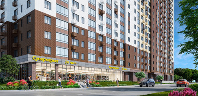 Планировка двухкомнатной(квартира) площадью 67.3 квадратных метров в ЖК “ЖК Первый Лермонтовский”