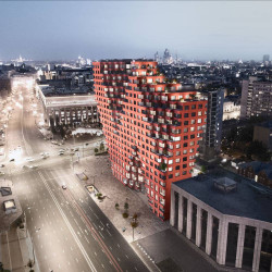 Планировка однокомнатной(апартаменты) площадью 65.3 квадратных метров в ЖК “ЖК RED7”