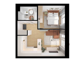 Планировка однокомнатной(квартира) площадью 38.3 квадратных метров в “ЖК Ильинские луга”