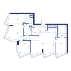 Планировка трехкомнатной(квартира) площадью 125 квадратных метров в ЖК “ЖК ХАЙДАУТ”
