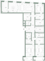 Планировка трехкомнатной(квартира) площадью 224.88 квадратных метров в “Фамильный дом Люче”