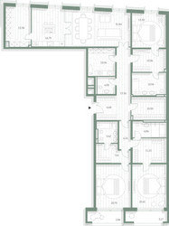 Планировка трехкомнатной(квартира) площадью 224.88 квадратных метров в ЖК “Фамильный дом Люче”