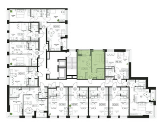 Планировка однокомнатной(квартира) площадью 36.3 квадратных метров в ЖК “ЖК Пушкино Град”