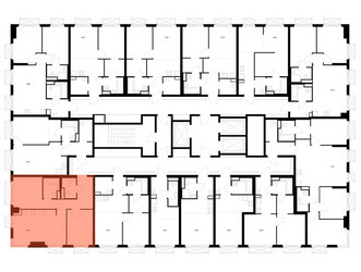 Планировка двухкомнатной(квартира) площадью 54.4 квадратных метров в ЖК “ЖК 2-й Иртышский”