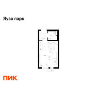 Планировка студии(квартира) площадью 20.8 квадратных метров в “ЖК Яуза Парк (Мытищи)”
