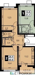 Планировка квартиры, ID 317754