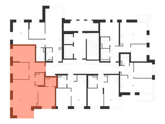 Планировка трехкомнатной(квартира) площадью 80.9 квадратных метров в ЖК “ЖК Строгино 360”