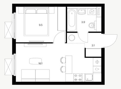 Планировка квартиры, ID 410920