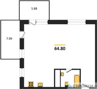 Планировка апартаментов, ID 447697