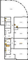 Планировка 4+ комнатной(квартира) площадью 193.44 квадратных метров в ЖК “ЖК Sky View (Скай Вью)”