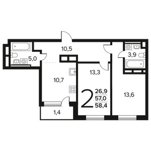 Планировка квартиры, ID 550186