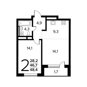 Планировка квартиры, ID 551081