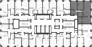 Планировка трехкомнатной(квартира) площадью 82.4 квадратных метров в “ЖК SET (Сет)”