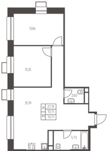 Планировка квартиры, ID 555274