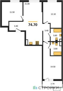 Планировка квартиры, ID 473949