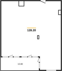 Планировка двухкомнатной(квартира) площадью 128.2 квадратных метров в ЖК “ЖК Magnum”