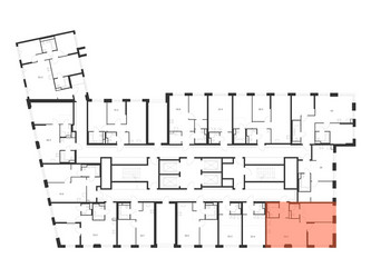 Планировка двухкомнатной(квартира) площадью 59.3 квадратных метров в ЖК “ЖК 2-й Иртышский”