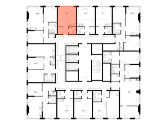 Планировка студии(квартира) площадью 24.3 квадратных метров в ЖК “ЖК 2-й Иртышский”