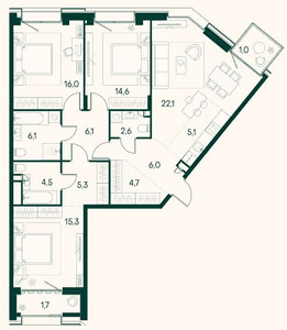 Планировка квартиры, ID 270480