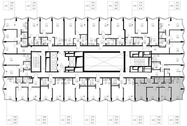 Планировка трехкомнатной(квартира) площадью 75.7 квадратных метров в ЖК “Дом премиум-класса МИРА”