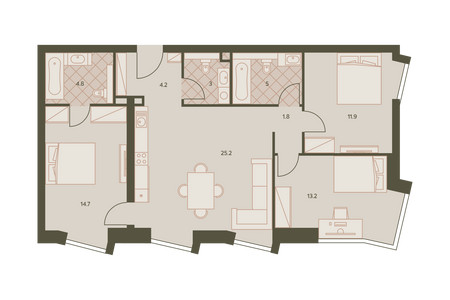 Планировка квартиры, ID 317882