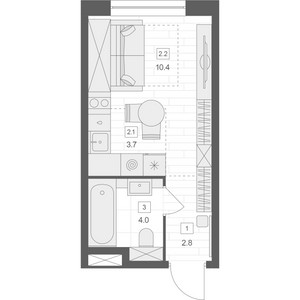 Планировка апартаментов, ID 383894