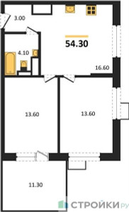 Планировка квартиры, ID 529028