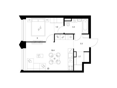 Планировка квартиры, ID 523307