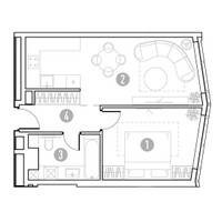 Планировка однокомнатной(квартира) площадью 45.52 квадратных метров в “УНО Горбунова”