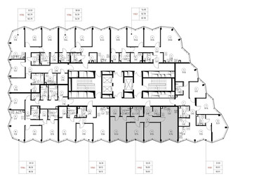 Планировка трехкомнатной(квартира) площадью 78.1 квадратных метров в ЖК “Дом премиум-класса МИРА”
