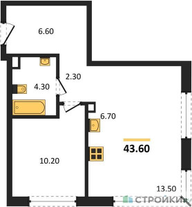 Планировка квартиры, ID 454373
