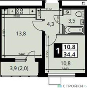 Планировка квартиры, ID 277118