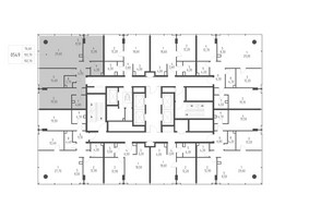 Планировка трехкомнатной(квартира) площадью 102.7 квадратных метров в “ЖК Слава”